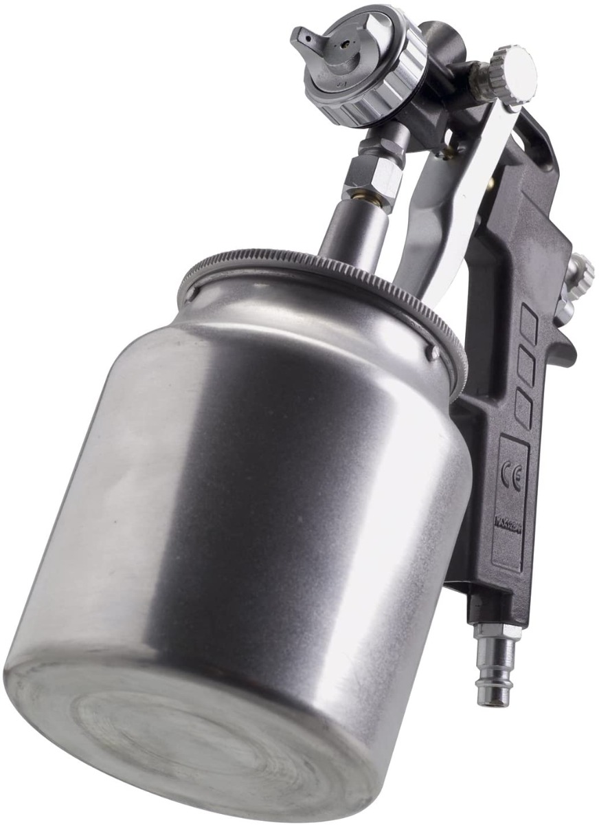 FERM Pistola A Spruzzo Per Verniciatura Con Serbatoio A Gravità Da 750 Cc. Max. Portata Vernice Dell'ugello 6,5 Cfm 11 FERM ATM1040 Pistola a Spruzzo per Verniciatura con Serbatoio ad Aspirazione