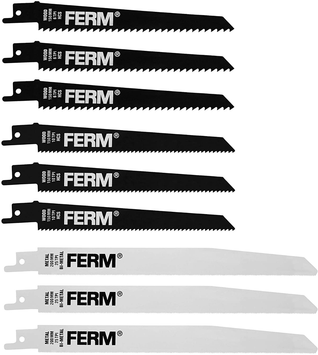 FERM OTA1007 Set 4 Accessori Per Attrezzi Multiuso - Lame Per Sega E Raschietto, Compatibili Con OTM1005 E OTM1006