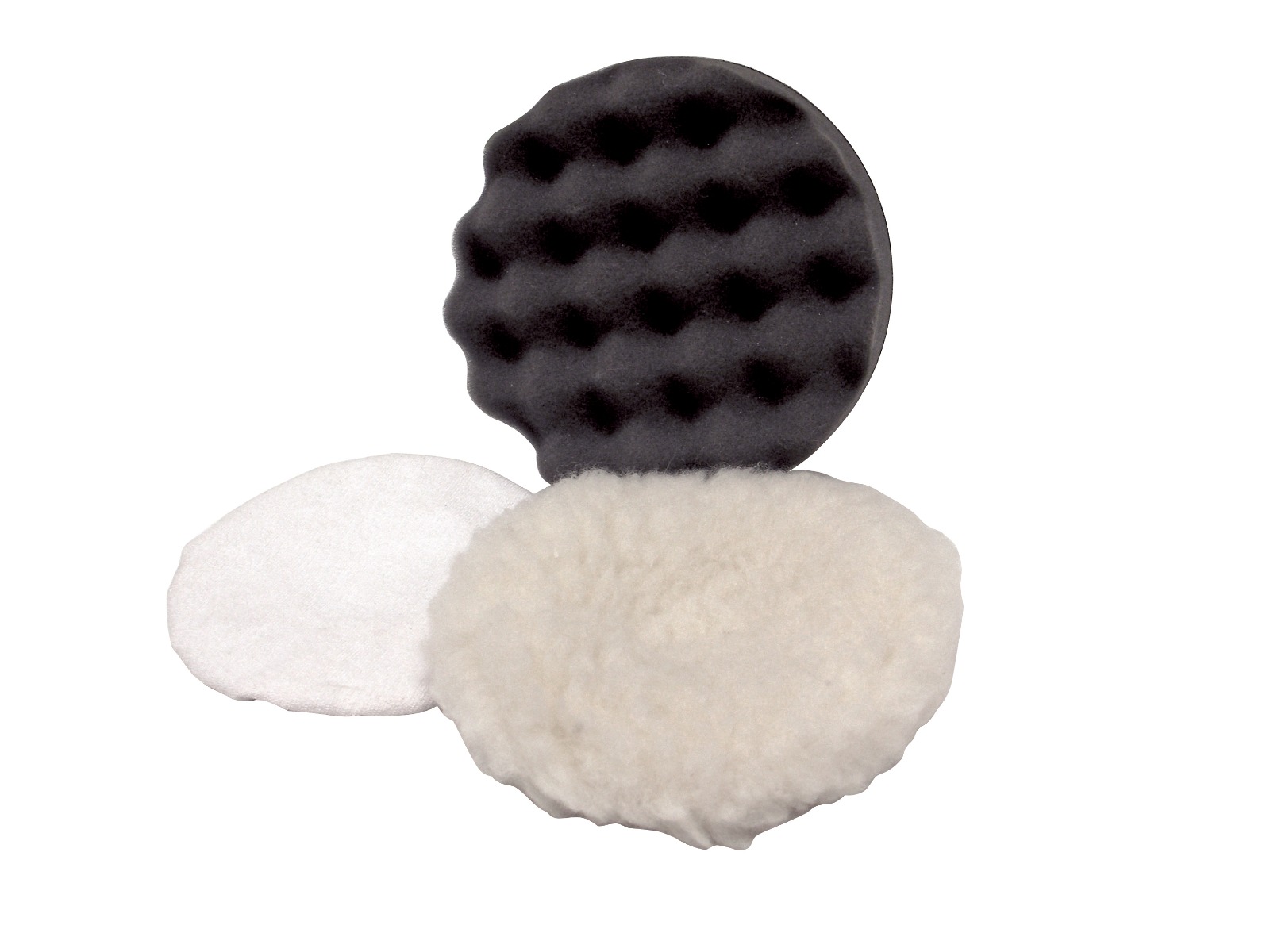 FERM AGA1023 FERM Dischi lucidatura ø 180mm 5 pezzi (2x cuscinetto in lana, 2x cuscinetto lucidante, 1x cuscinetto in fibra), per lucidatrice angolare