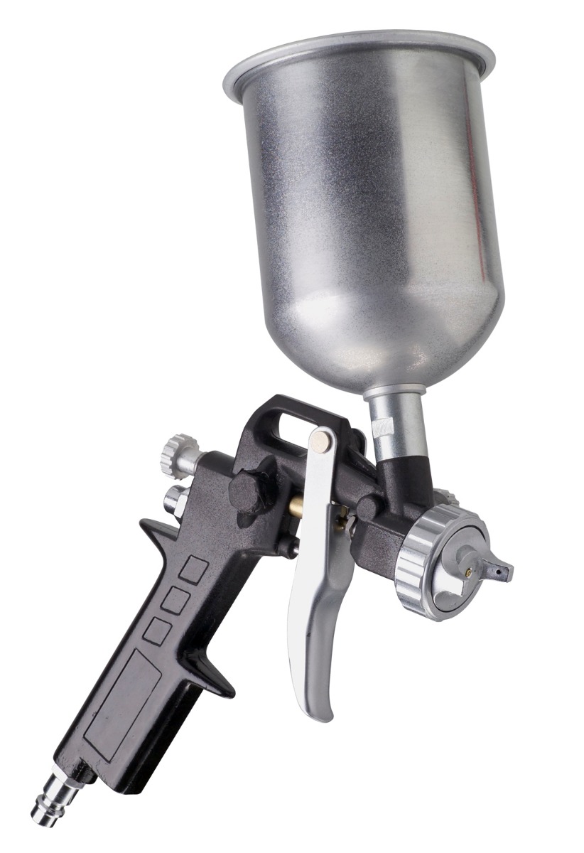 FERM Pistola A Spruzzo Con Serbatoio A Gravità 400cc. Pressione Di 4-6 Bar. Spruzzatore Per Verniciatura 5 FERM ATA1039 Pistola a spruzzo con serbatoio a gravità 400cc