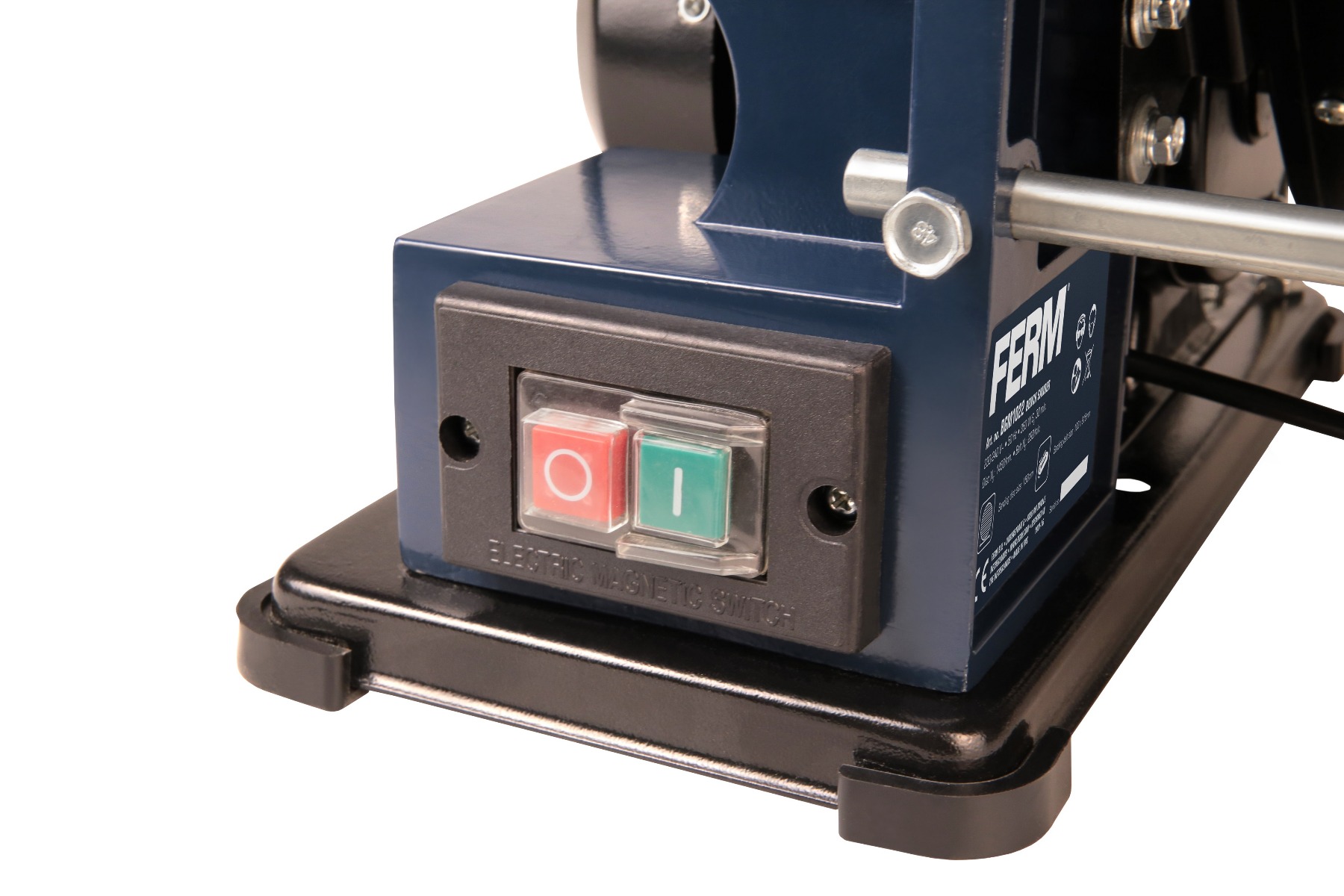 FERM Levigatrice Da Banco Combinata 350W - 150mm. Include 2 Nastri Abrasivi (G80 E G120) E 2 Dischi Abrasivi (G80 E G120) 14 alt