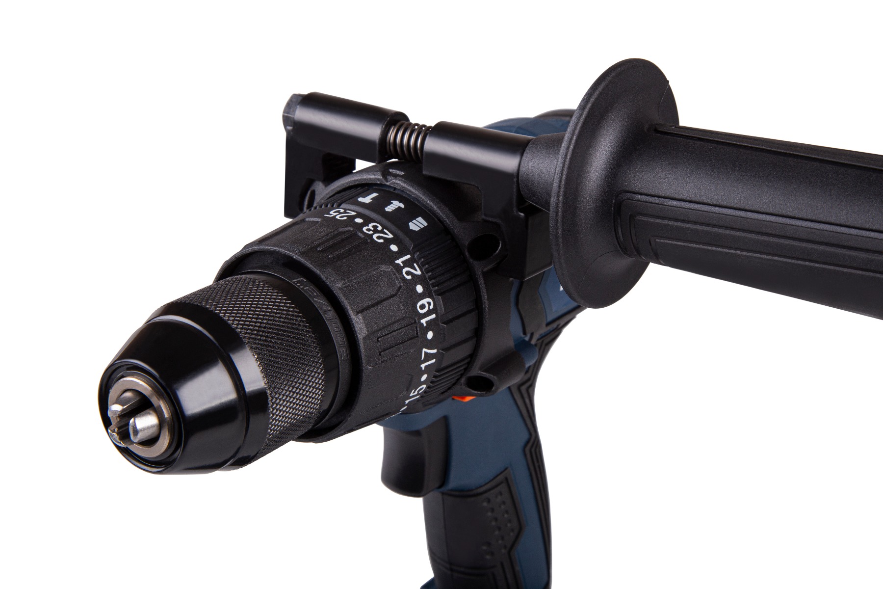 Trapano Avvitatore Con Percussione 20V - 3 Funzioni: Foratura, Trapano A Percussione E Avvitatura. Brushless. Include 2 Batterie 2.0Ah, Caricabatterie, Maniglia Laterale E 2 Punte 14 FERM CDM1138Trapano avvitatore con percussione 20V - 3 funzioni: foratura, trapano a percussione e avvitatura. Brushless. Include 2 batterie 2.0Ah, caricabatterie, maniglia laterale e 2 punte