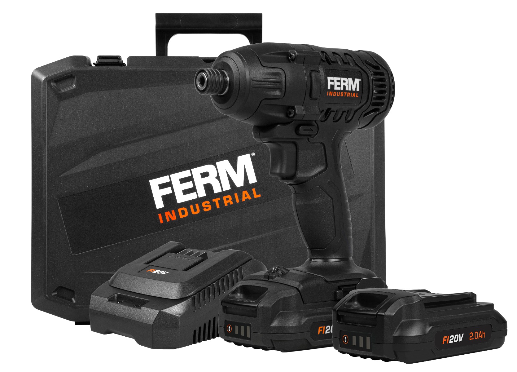 FERM Trapano Avvitatore A Impulsi A Batteria FI20V. Coppia 150 Nm. Include 2 Batterie 2.0Ah, Caricabatterie Rapido, 2 Punte E Custodia 11 FERM CDM1142P Trapano avvitatore a impulsi a batteria FI20V. Coppia 150 Nm. Include 2 batterie 2.0Ah, caricabatterie rapido, 2 punte e custodia