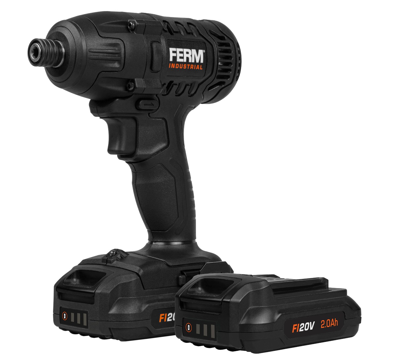 FERM Trapano Avvitatore A Impulsi A Batteria FI20V. Coppia 150 Nm. Include 2 Batterie 2.0Ah, Caricabatterie Rapido, 2 Punte E Custodia 12 FERM CDM1142P Trapano avvitatore a impulsi a batteria FI20V. Coppia 150 Nm. Include 2 batterie 2.0Ah, caricabatterie rapido, 2 punte e custodia