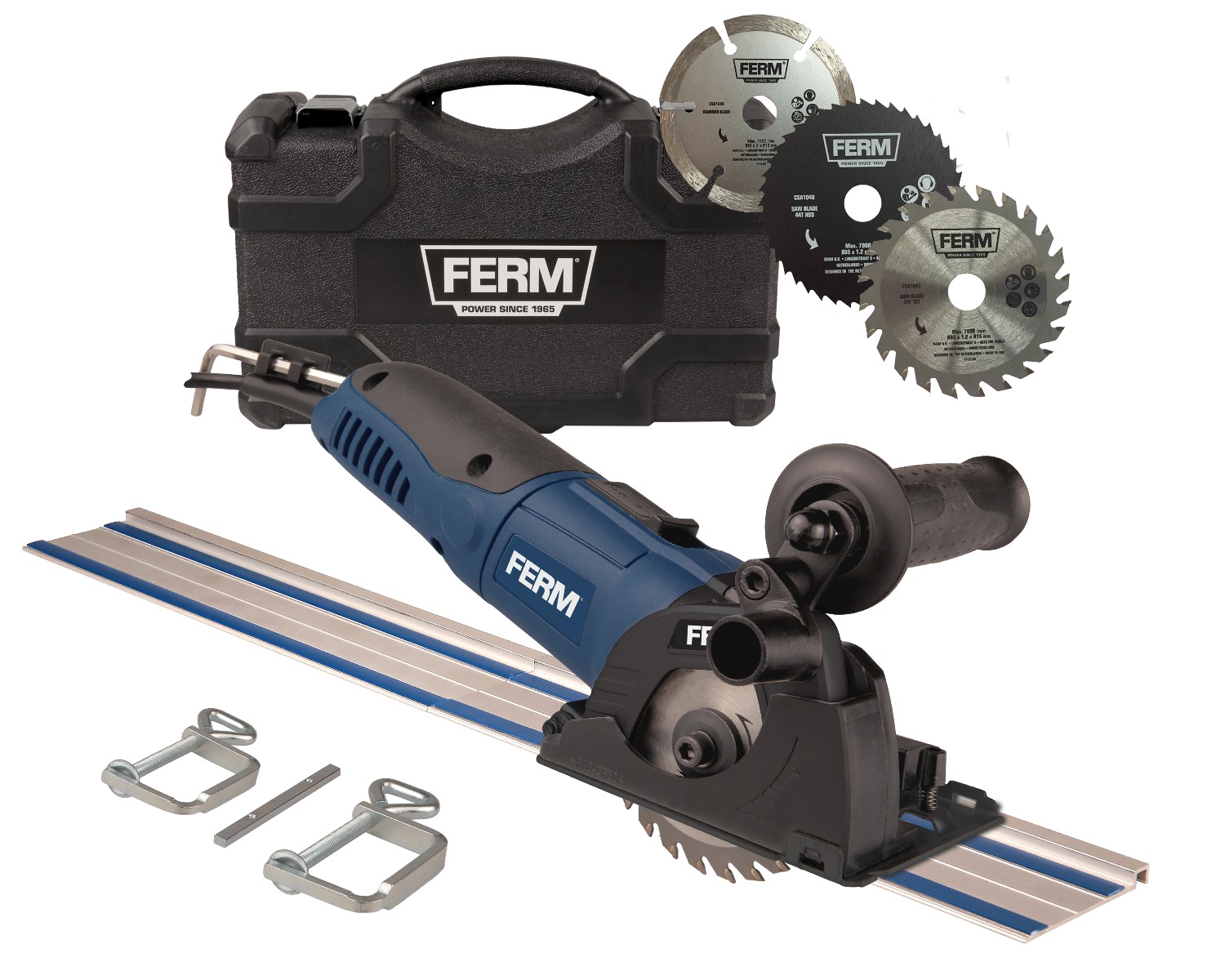 FERM Sega Circolare Di Precisione 500 W - Velocità Variabile - Incl. 3 Lame Per Sega 12 FERM CSM1043_S Sega circolare di precisione 500 W - Velocità variabile - Incl. 3 lame per sega