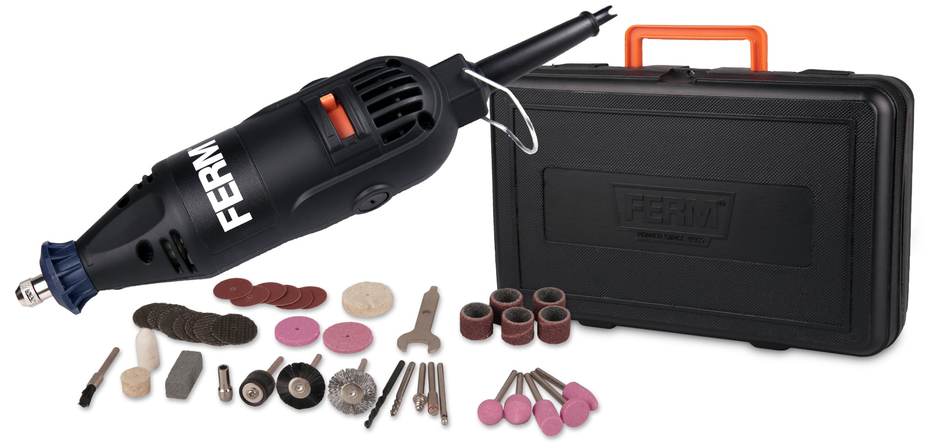FERM Utensile Multifunzione 160W. Include Set Da 40 Accessori E Custodia 10 FERM CTM1012 utensile multifunzione 160W con 40 accessori