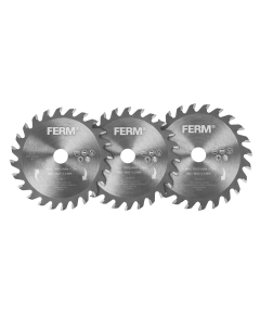 FERM - CSA1060 - Zaagbladenset - 3 stuks - 85mm - 24 tanden - TCT - voor CSM1053