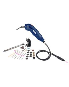 Combitool 160W - and table stand with hanging hook, flexible driving shaft and 40 pcs accessory set in carry case