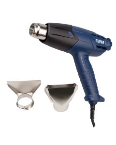 FERM HAM1019 Heat Gun - 400-600 °C - 2000W - Paint Stripper - Incl. 2 Attachments