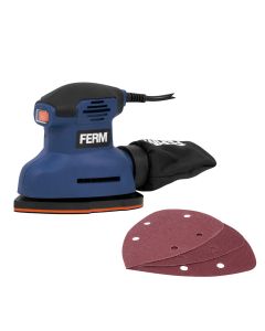 PSM1039 FERM Powerline Palm Sander with sanding sheets and dustbag