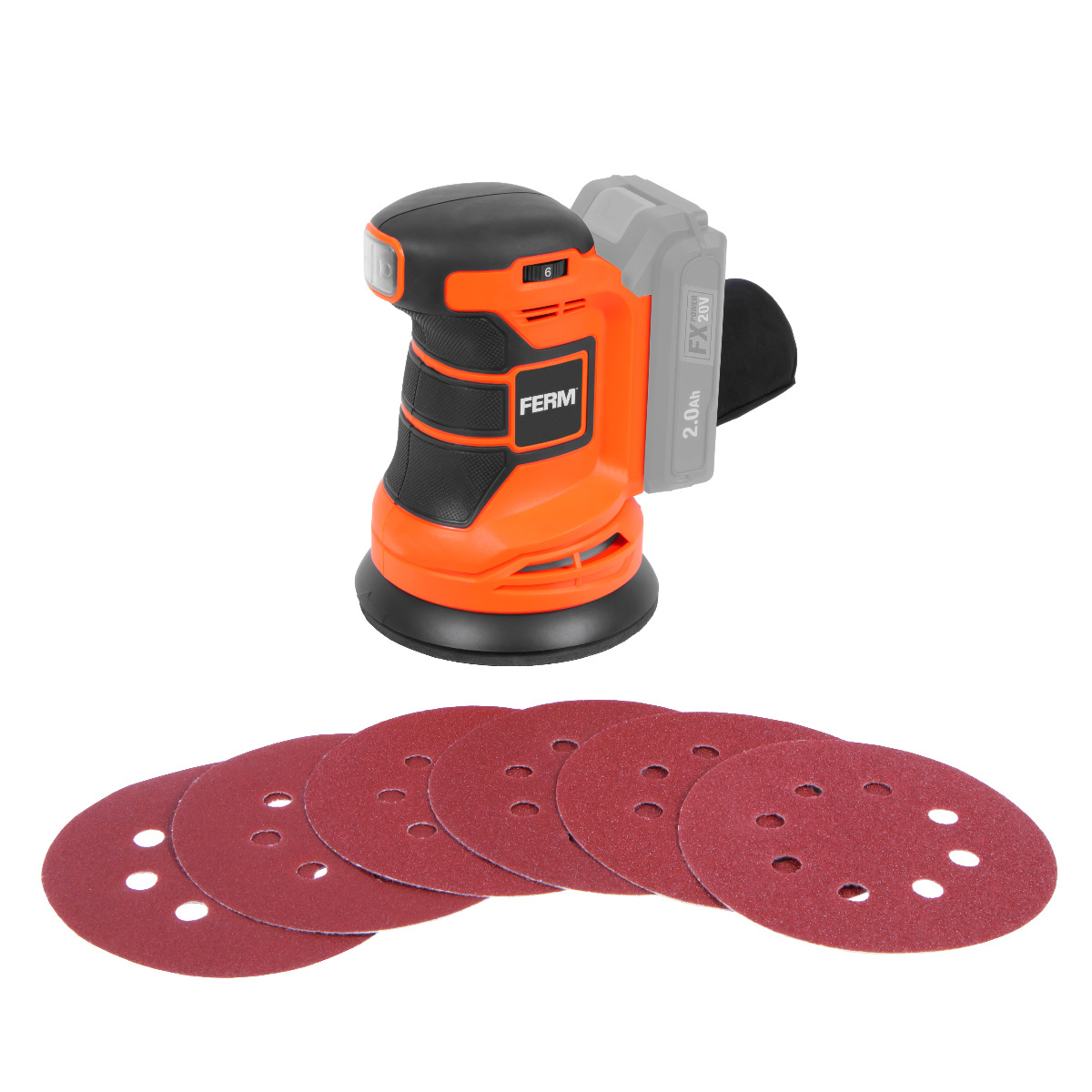 Ponceuse Delta FERM 20V Neuve (sans Batterie) + 3 Feuilles Abrasives