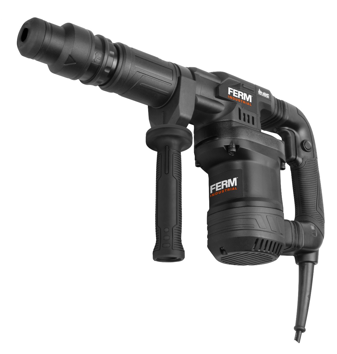 FERM Martello Demolitore Professionale 1200W. 12 Posizioni Regolabili Dello Scalpello. Include 1 Scalpello A Punta 25 Mm SDS Max, Uno Scalpello Piatto 25 Mm SDS Max E Custodia 10 FERM HDM1040P Martello Demolitore Professionale 1200W - 12 posizioni regolabili dello scalpello