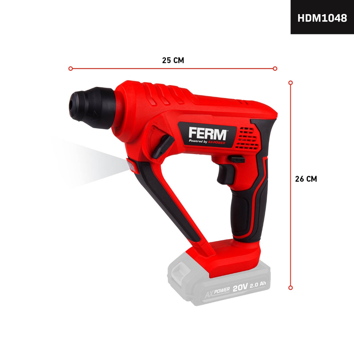 Martello rotativo FERM HDM1048