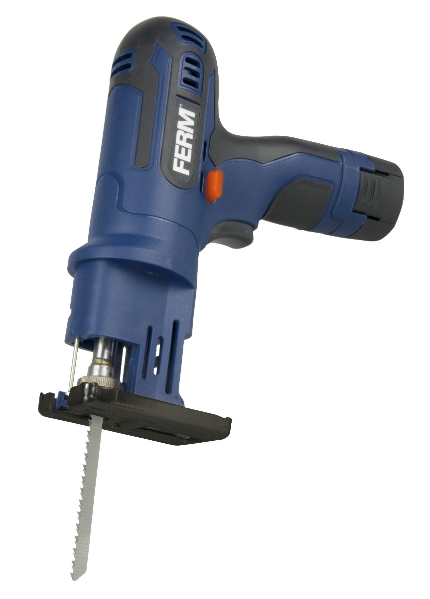 FERM Seghetto Alternativo A Batteria Ioni Di Litio 12V. Include 1 Batteria, 1 Caricabatterie, 2 Lame E Una Custodia. Adatto Per Legno, Metallo, Plastica. Cambio Rapido Della Lama 15 FERM JSM1026 FERM Seghetto alternativo a batteria ioni di litio 12V