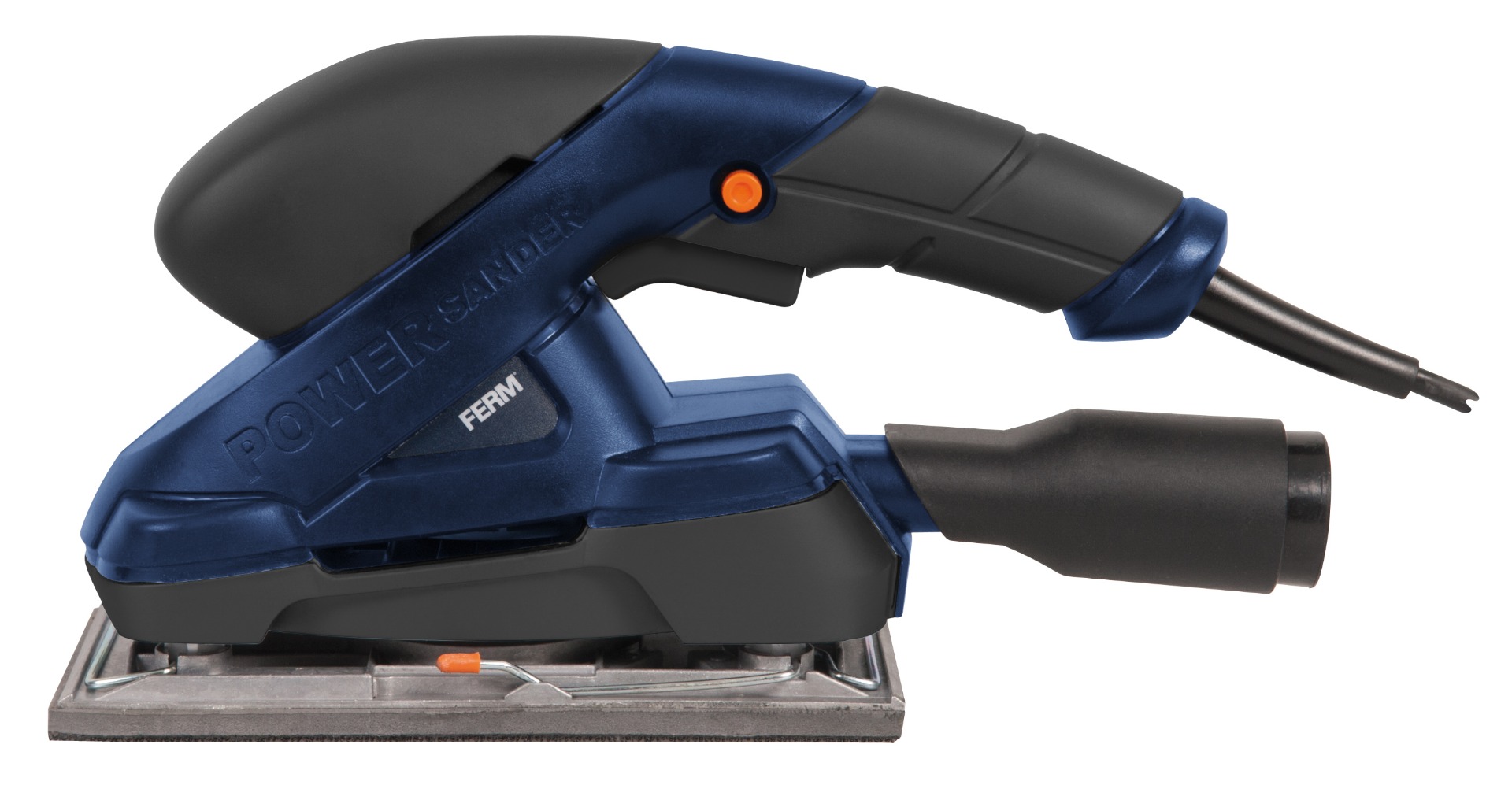 FERM Levigatrice Orbitale 180W. Include Adattatore Aspirapolvere E 10 Fogli Abrasivi (5xG80 E 5xG120) 12 FERM PSM1024 Levigatrice Orbitale 180W