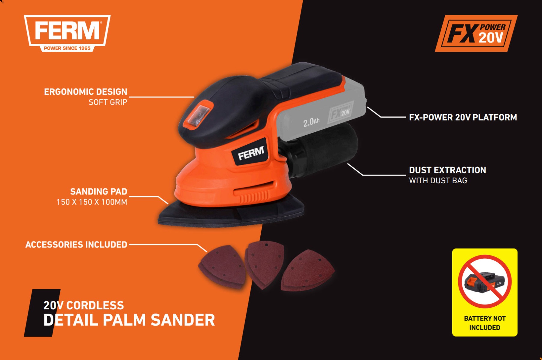 Ponceuse FERM AX-POWER PSM1033