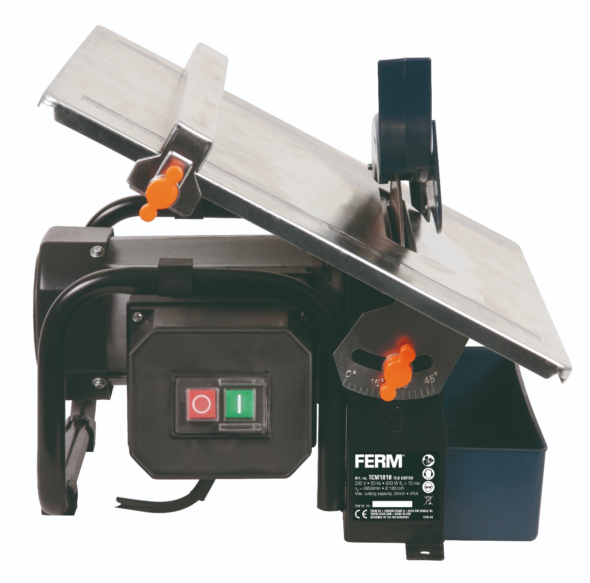 Tagliapiastrelle VONROC 650W - Lama Diamantata 180mm, Piano Inclinabile, Serbatoio Acqua - Foto 6